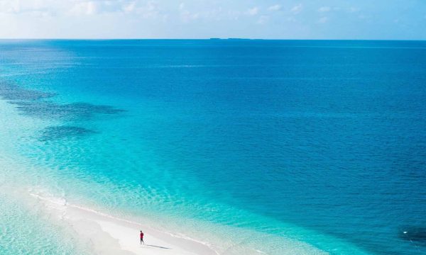 Maldive spiaggia lingua di sabbia
